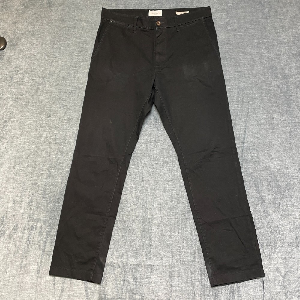Goodfellow & Co Hennepin Chino Pants Mens 33x30 Black Slim Fit Slash Pockets